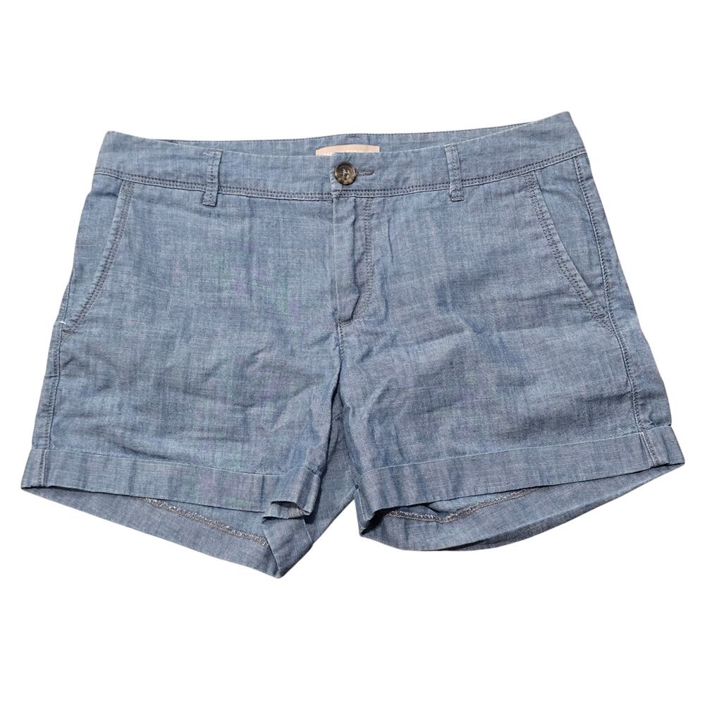 Banana Republic Blue Chambray Cotton Shorts